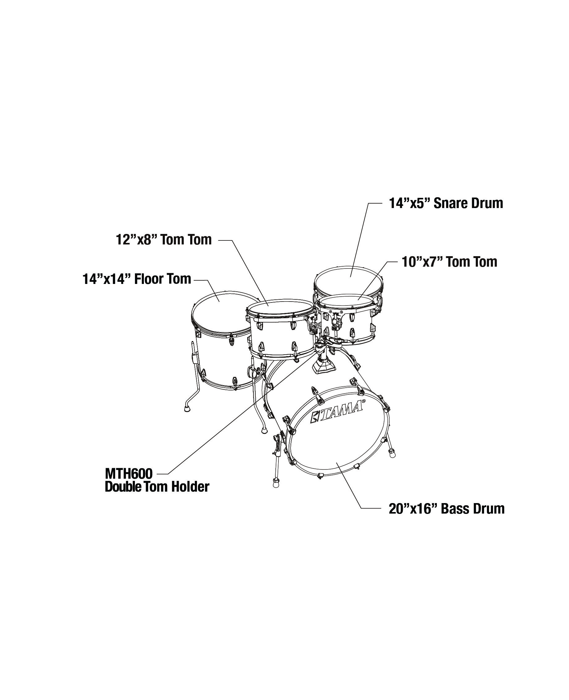 CK50R Drum Set 5 teilig - Indigo